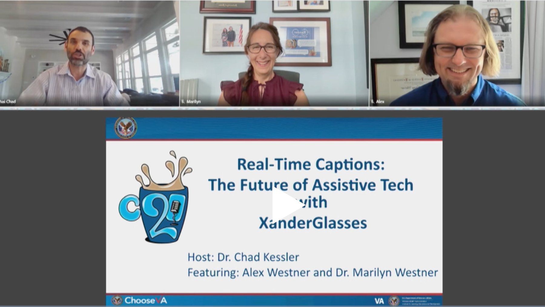 Slide for Interactive webinar "C20" Titled: Real-Time Captions: The Future of Assistive Tech with XanderGlasses