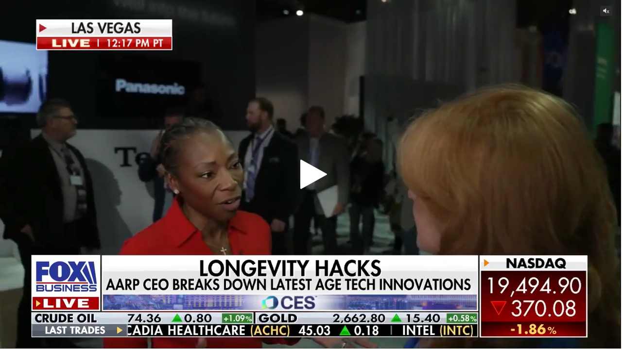 CES 2025 AARP CEO Longenity hack screenshot