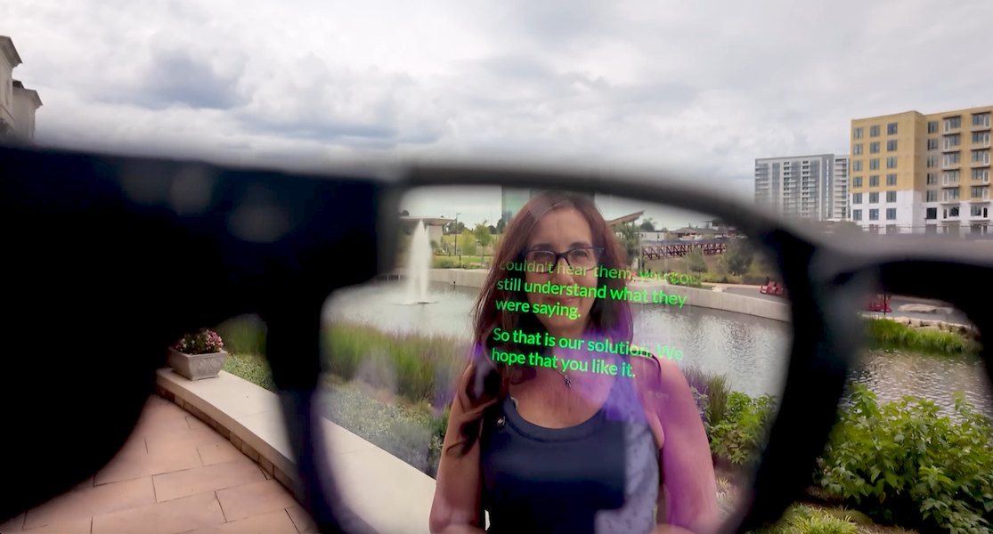 Still of glasses captioning