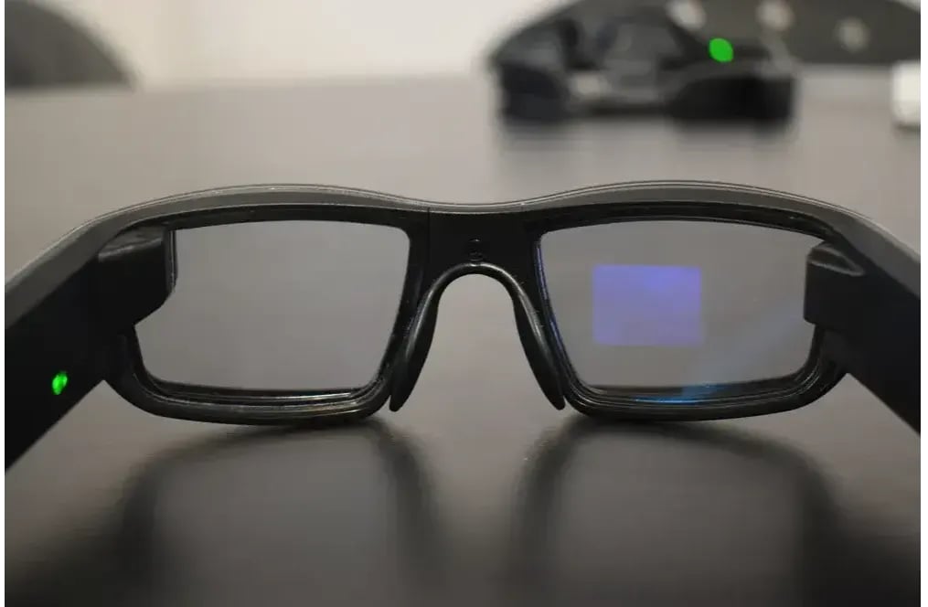 Vuzix Blades on desk (1)